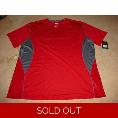 Nike Pro Combat Performance Dri-Fit Compression Shirt Red Gray 4XL